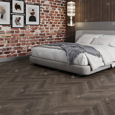 Кварцвиниловая плитка Alpine Floor Альпийский шеврон (Chevron Alpine) ECO 18-9 Дуб Антарес
